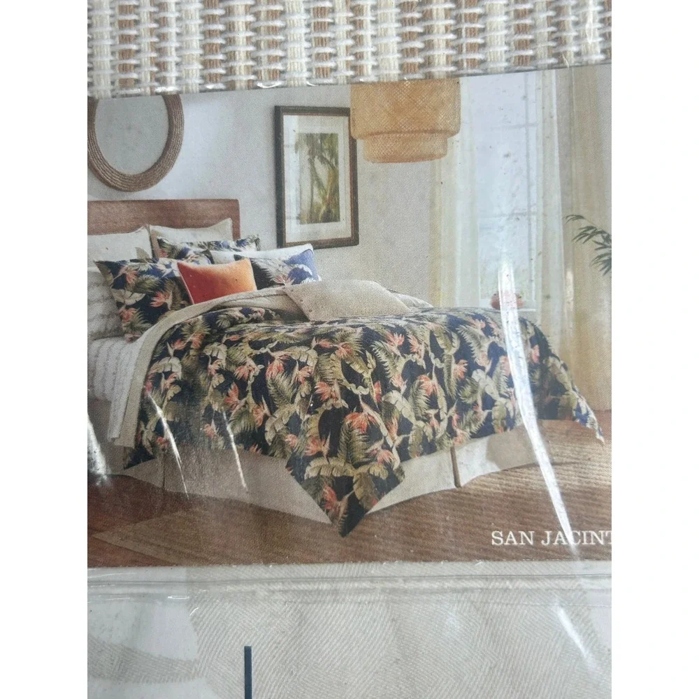 Tommy Bahama Home San Jacinto European Pillow Sham 26x26 Neutral Stripe Tropical